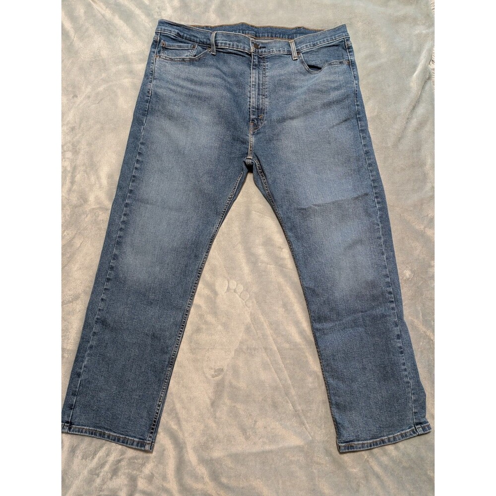Levis 506 Mens Jeans Straight 42x30 Regular Fit Straight Leg Stretch Medium Wash